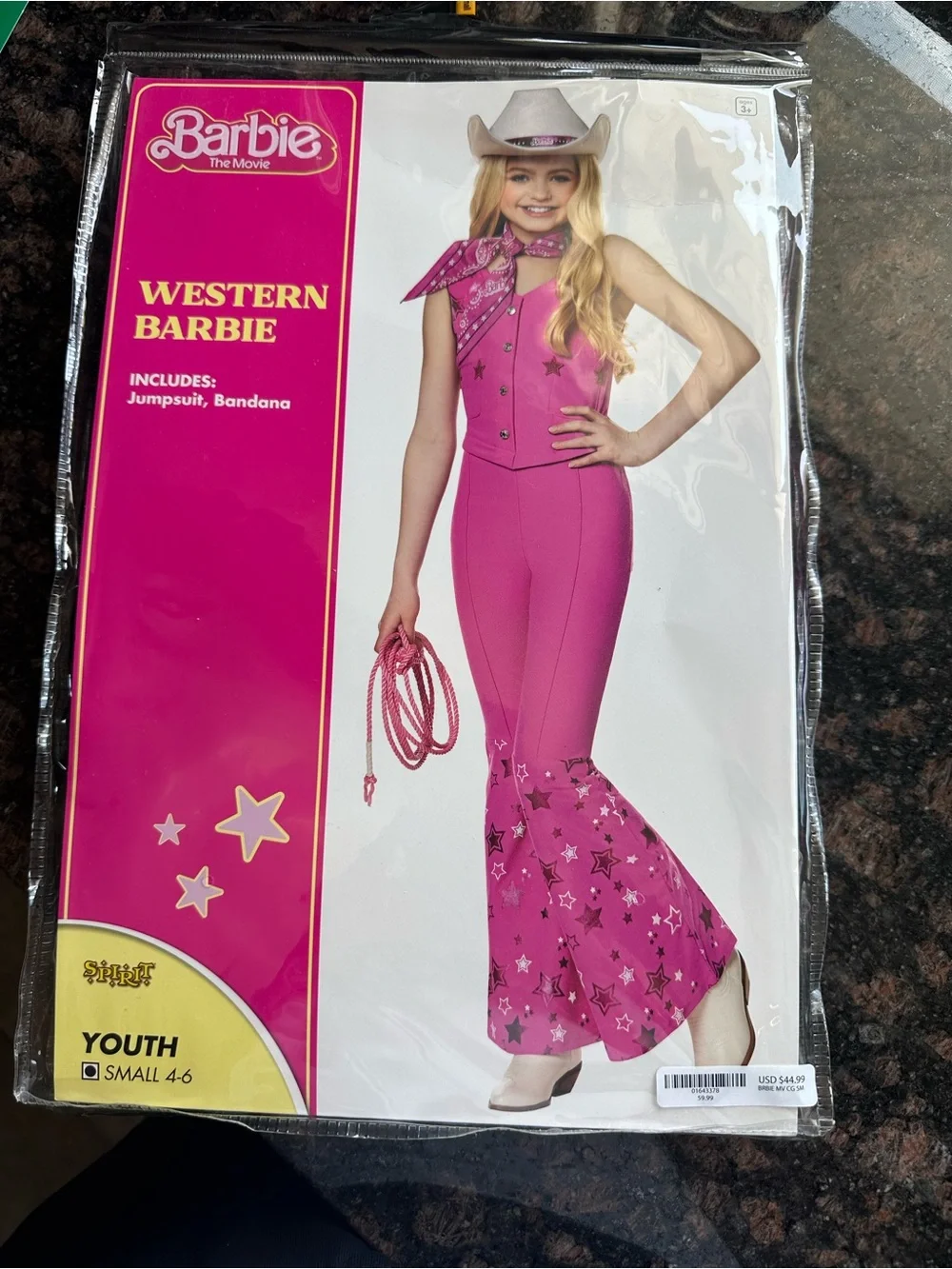 Barbie Western Kids Jumpsuit Costume - Pink